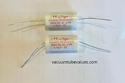 TWO 2X Mundorf MCap 250 VDC CLASSIC Cap Capacitor 4.7uf 4.7 Uf  • $17.95