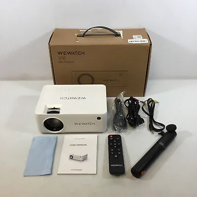 Wewatch V10 White Full HD 1080P Supported HDMI USB Mini LED Portable Projector • $54.99