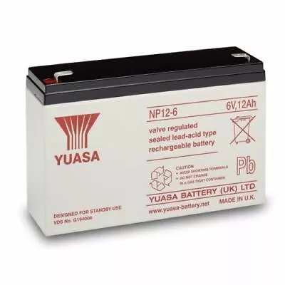 £25.13 • Buy Peg Perego Thomas Track Rider 6V 12Ah Ride-On Toys Replacement Yuasa AGM Battery