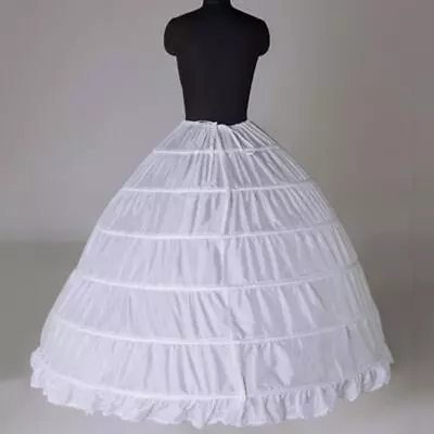 6Hoop Underskirt Ball Gown Long Skirts Petticoat Slips For Wedding Neu. W7W4 • $17.45