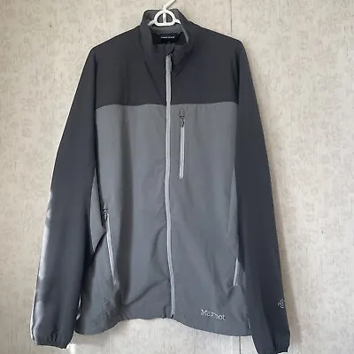 Marmot M3 Men’s Gray Full Zip Tempo Jacket Soft Shell Zip Pockets Size XL • $35