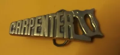  Vintage 1980 Solid Brass Carpenter Belt Buckle - - New Never Worn • $14.95