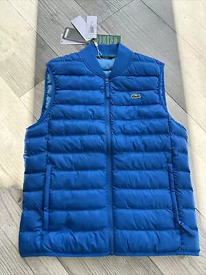 Lacoste Lightweight Packable Padded Puffer Vest Gilet Size Small Medium VGC • $112.43