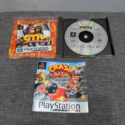 Crash Bash Playstation PS1 Video Game Manual PAL Complete • £22.99