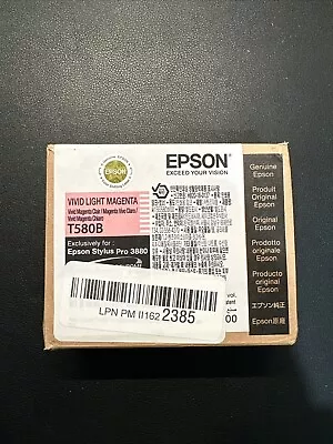 Genuine Epson T580B VIvid Light Magenta Ink C13T580B00 Stylus Pro 3800 -2018 • $49.99