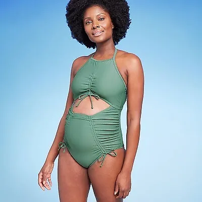 High Neck Adjustable One Piece Maternity Swimsuit - Isabel Maternity By Ingrid • $7.99