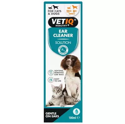 Pet Cat Dog Ear Drops Cleaner Itchy Odour Natural Yeast Mites Infection 100ml • £6.98