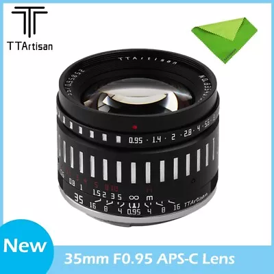 TTArtisan 35mm F0.95 APS-C Frame Lens For Sony E Fuji X Nikon Z Canon RF Cameras • $169
