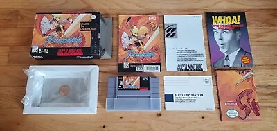 Brandish Super Nintendo SNES RPG Video Game CIB Complete Poster Box & Manual Lot • $339.99