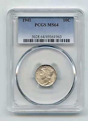 1941 Silver Mercury Dime (MS64) PCGS • $2.25