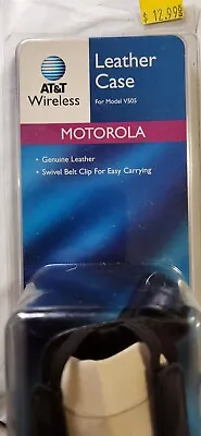 Motorola At&t Leather Flip Phone Case With Swivel Belt Clip Fits Model V505 • $14.95