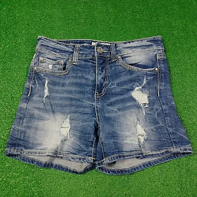 Daytrip Jean Shorts Womens 27 Taurus Boyfriend Stretch Mid Rise Sequin Denim • $4.99