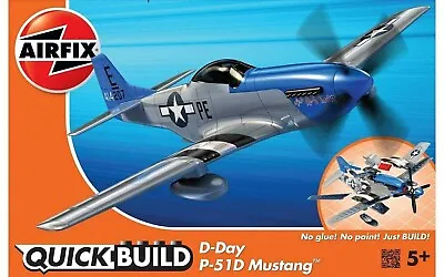 Airfix Quickbuild D.Day P.51D Mustang Plastic Model Kit. No Glue No Paint. • £14.90