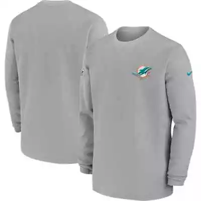 Miami Dolphins Nike 2023 Sideline Throwback Heavy Brushed Waffle Long Sleeve • $99.99