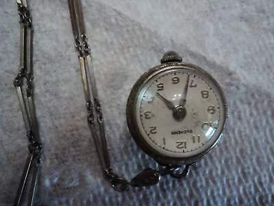 Vintage Bucherer Mechanical Pendant Watch Necklace- Works! • $125