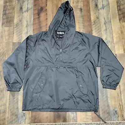 Black Totes Windbreaker Water Resistant Nylon Poncho Large Men’s Compact  • $20