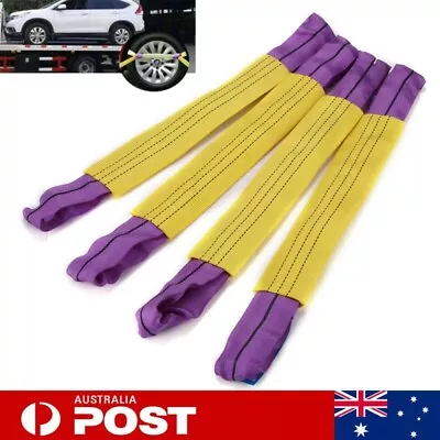4X Wheel Tie Down Strap Car Carrying Ratchet Tie Down Trailer Wheel Harness Tow • $36.59