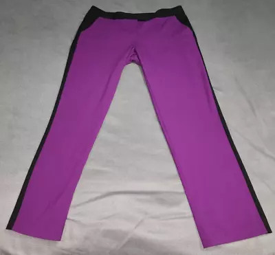 Vince Camuto Women's Size 10 Purple Dress Pants Slacks Color Block Straight Leg • $18