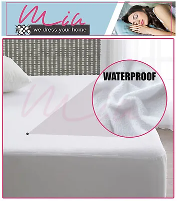 £1.58 • Buy New Waterproof Mattress Protector Fitted Sheet Cover Single , Double & King Size