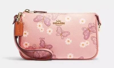 COACH Nolita 19 Wristlet Bag With Lovely Butterfly Print Pink New With Tag • $297.22