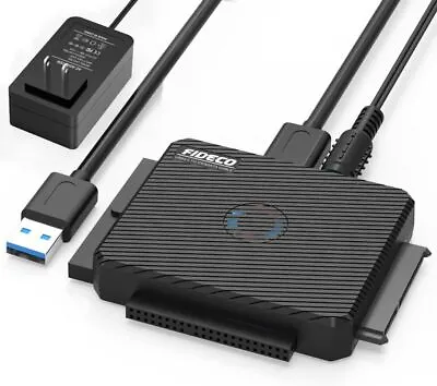 FIDECO USB 3.0 To SATA Adapter Hard Drvie Converter IDE Cable For 2.5 /3.5  IDE • £22