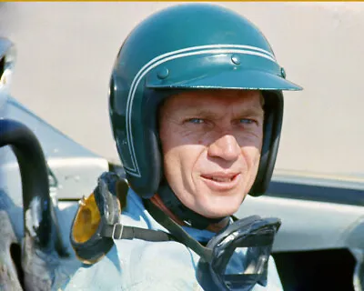 $73.50 • Buy Steve McQueen Posing In Open Top Racing Car With Helmet Iconic Cool 16x20 Canvas