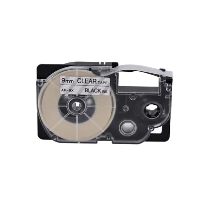 £8.39 • Buy 1PK Black On Clear Tape Cartridge XR-9X For Casio KL-60 EZ Label Printer