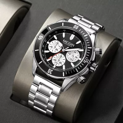 MEGIR Men's Luminous Waterproof Multifunction Chronograph Quartz Watch • $31.99