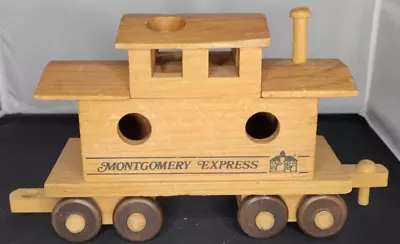 RARE VINTAGE 11  Caboose Car  Montgomery Schoolhouse Vermont WOOD TRAIN 1950's • $20