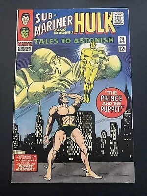 $1 • Buy Tales To Astonish 78, Classic Namor Cover, Hulk Backup. Nice Higher Mid 1966