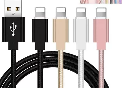 Braided USB Cable For IPhone SE 2020 2022 2016 Charger Charging Fast Lead 2m 3m • £2.20