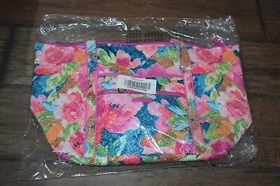 NWT VERA BRADLEY  LG MILLER TRAVEL BAG Superbloom Iconic QVC W/ Receipt • $66.74