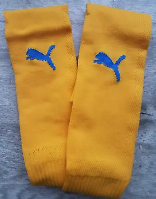 Puma Yellow Over The Knee Striker Socks 1 Pair  Size UK 9-11 • £9.99