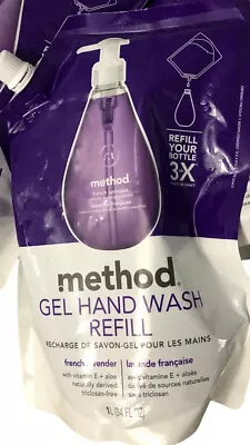3-Method Gel Hand Soap Wash Refill Naturally Derived French Lavender 34 Fl.oz E • $14.99