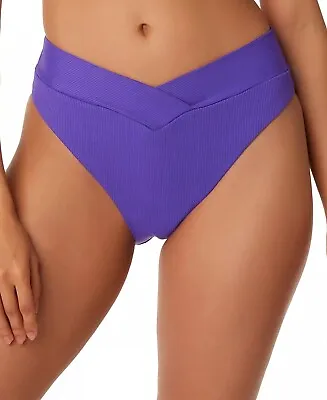 Bar III HIBISCUS Micro Rib V-Waist Bikini Swim Bottom US Large • $9.88