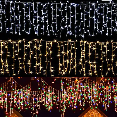 4M 10M LED String Fairy Icicle Lights Curtain Christmas Tree Out/Indoor UK Plug • £5.99