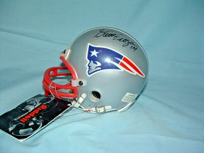$22 • Buy New England Patriots, Steve Grogan, Signed Mini Helmet, 2015, Riddell