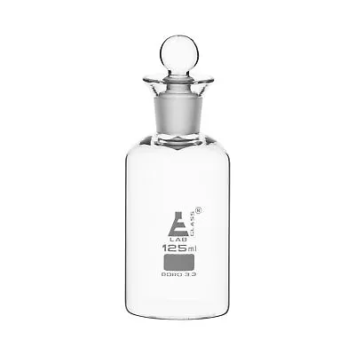 Eisco Labs 125ml B.O.D. Borosilicate Glass Bottle With Stopper • $15.19
