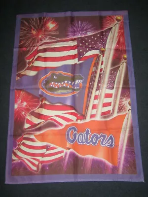 Florida Gators Holiday 4th Of July With Flag Banner/Flag 39  X 28  • $12.95