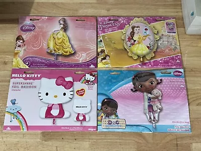 Disney Princess Belle Hello Kitty Doc McStuffins Helium Mylar Foil Balloon Lot • $19.99