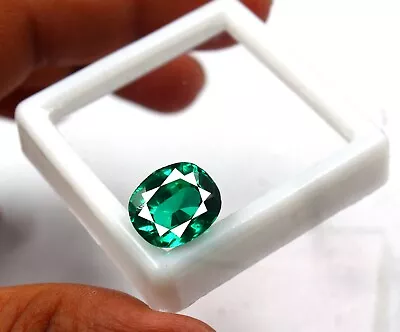 7.35 Ct Certified Oval Shape Zambia Natural Eye Clean Green Emerald Gemstone AKG • $7.27