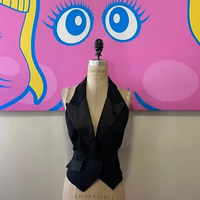 Moschino Black Tuxedo Jalter Style Top Vest • $505.75