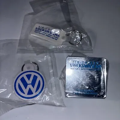 Vintage VW Volkswagen Keychain W/ VW Logo And Mini Mirror - Memorabilia LOT • $17
