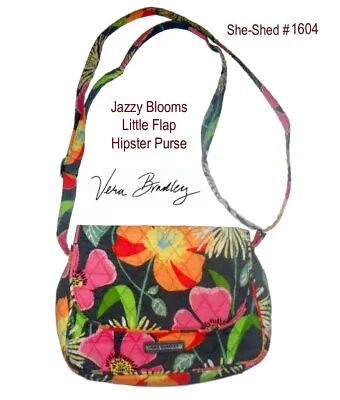 Vera Bradley Jazzy Blooms Little Flap Hipster Purse (used) • $12.95