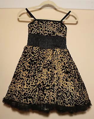 Ooh! La La! Couture Leopard Bow-back Dress Size 8 Girls • $53