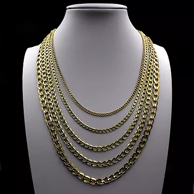 Mens Real 10K Yellow Gold 2mm - 6.5mm Cuban Link Chain Necklace 16 - 30  • $219.99