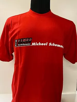 Michael Schumacher Ferrari SIX Times Motorsport F1 Formula 1 XL Red NEW • £8.65