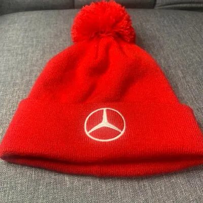 New Era X Mercedes Benz Collaboration Pom Pom Knit Red Unisex Japan Used/Mint • $65.10