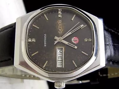 70's Vintage Switzerland Rado VOYAGER 35mm Men's Automatic Watch #B124 • £156.19