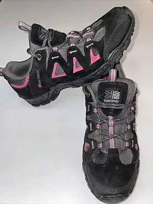 Karrimor SUMMIT 00 Women's Black Pink Walking Hiking Trainers Shoes UK 5 VGC • £15